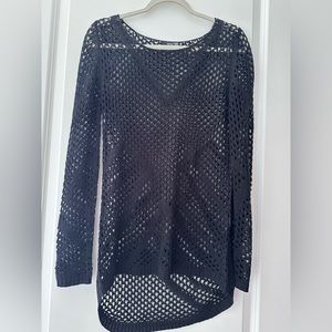 Mak b by Mak black crochet cover up Size M